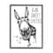 Stupell Industries Hello Sweet Cheeks Animal Humor Donkey Daisies Framed Wall Art
